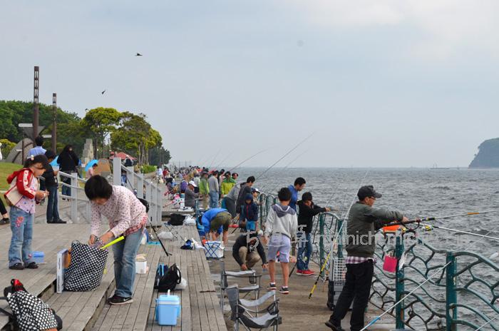 朝7時半頃の釣りデッキ