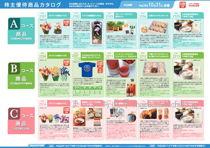平成28年 サカタのタネ・株主優待商品カタログ