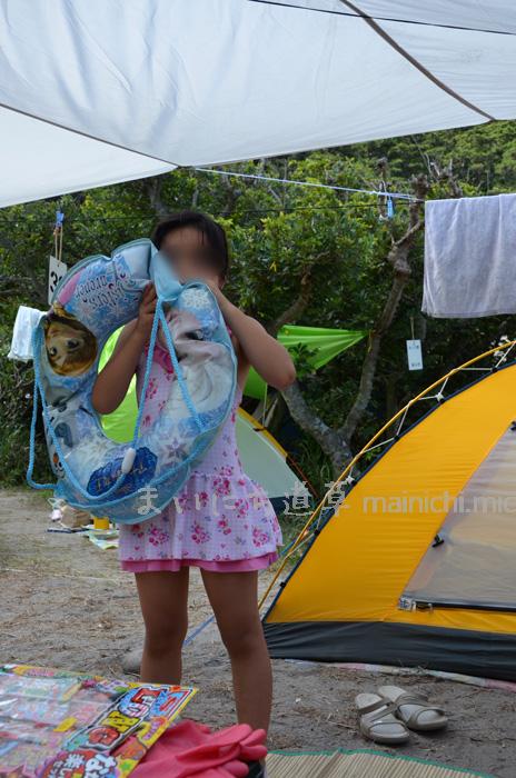 午前中は海遊び