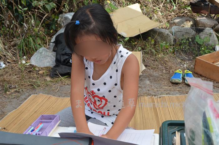 夏休みの宿題、絵日記